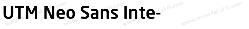 UTM Neo Sans Inte字体转换